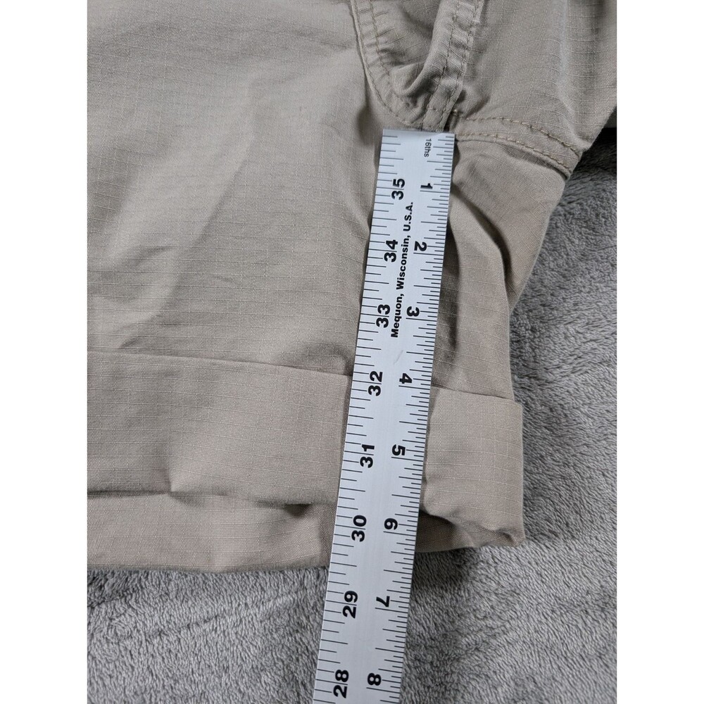 Carhartt Smithville Ripstop Shorts Womens 10 Tan Mid Rise Workwear Pockets - Picture 11 of 12